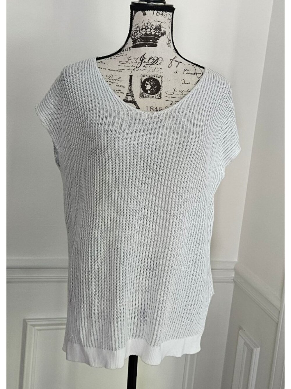Lilly Pulitzer NEW NWT S Gilly Sweater Silver Metallic